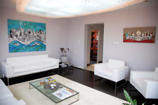 Living Room photo with paintings