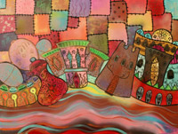 Under a quilted blanket