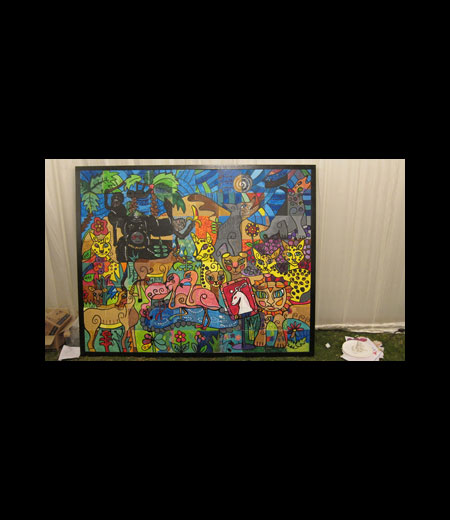 2012 ADMAF Art Tent Mural Workshop - Al Ain Zoo